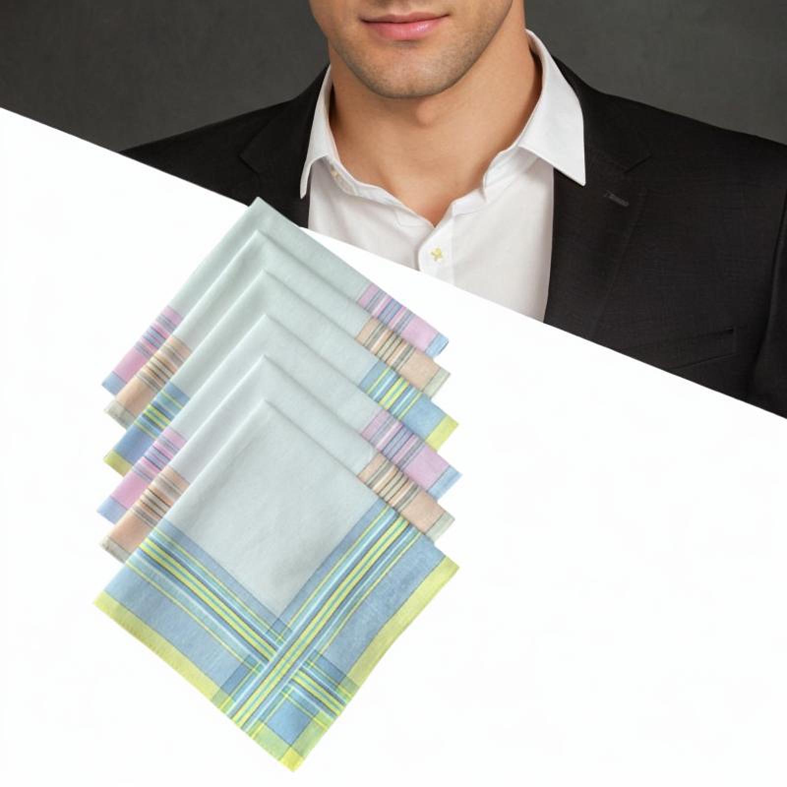 Handkerchief Cotton Men - 6 szt. bawełnianych chusteczek męskich w