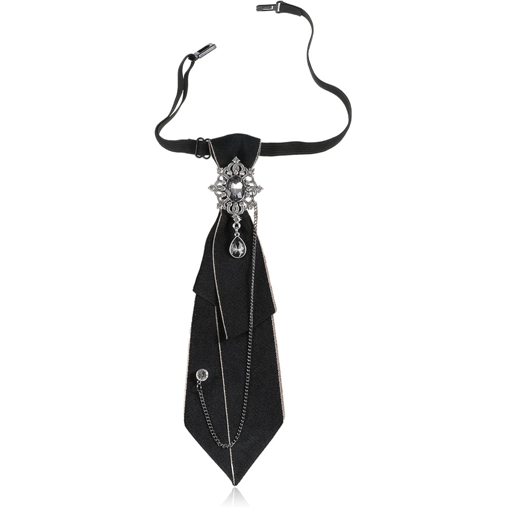 Bow Tie Pre Tied - Kryształowe muchy z cyrkoniami: Gotowe do
