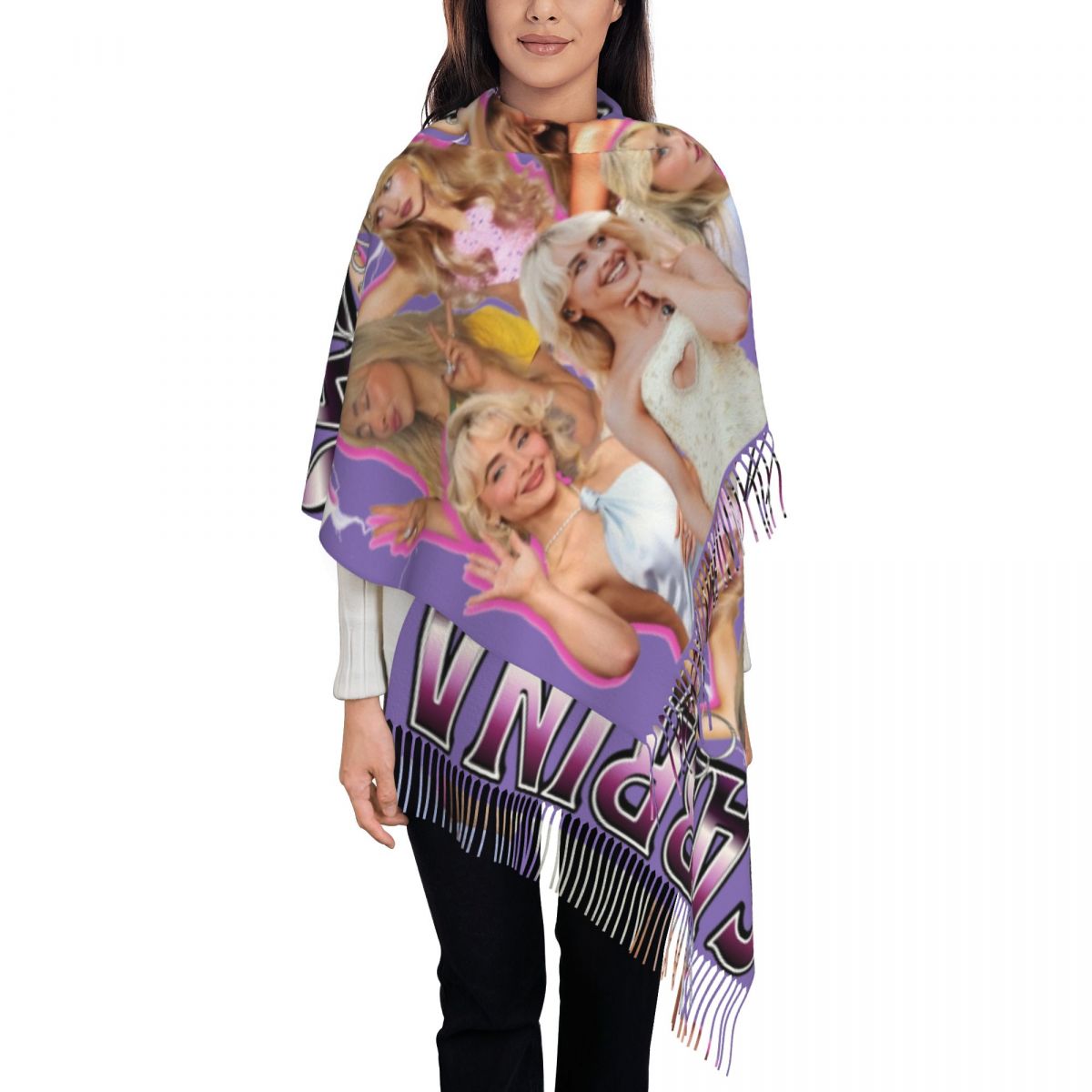 Pashmina Wrap Large - Szal Sabrina Carpenter lata 90. Damski