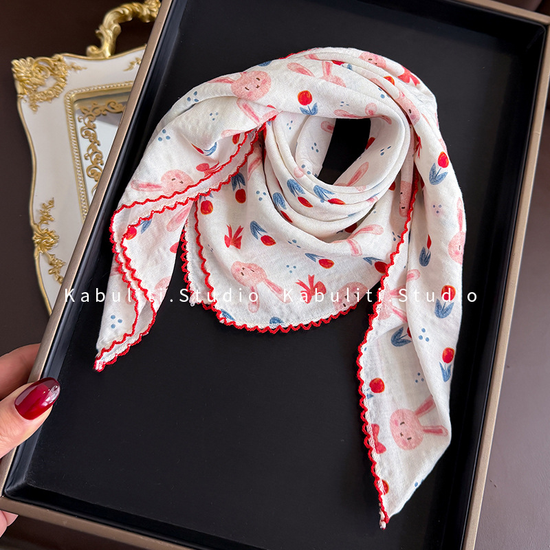 Kwadratowa chusta z bawełny i  – Ascot Neck Scarf recenzja i cena