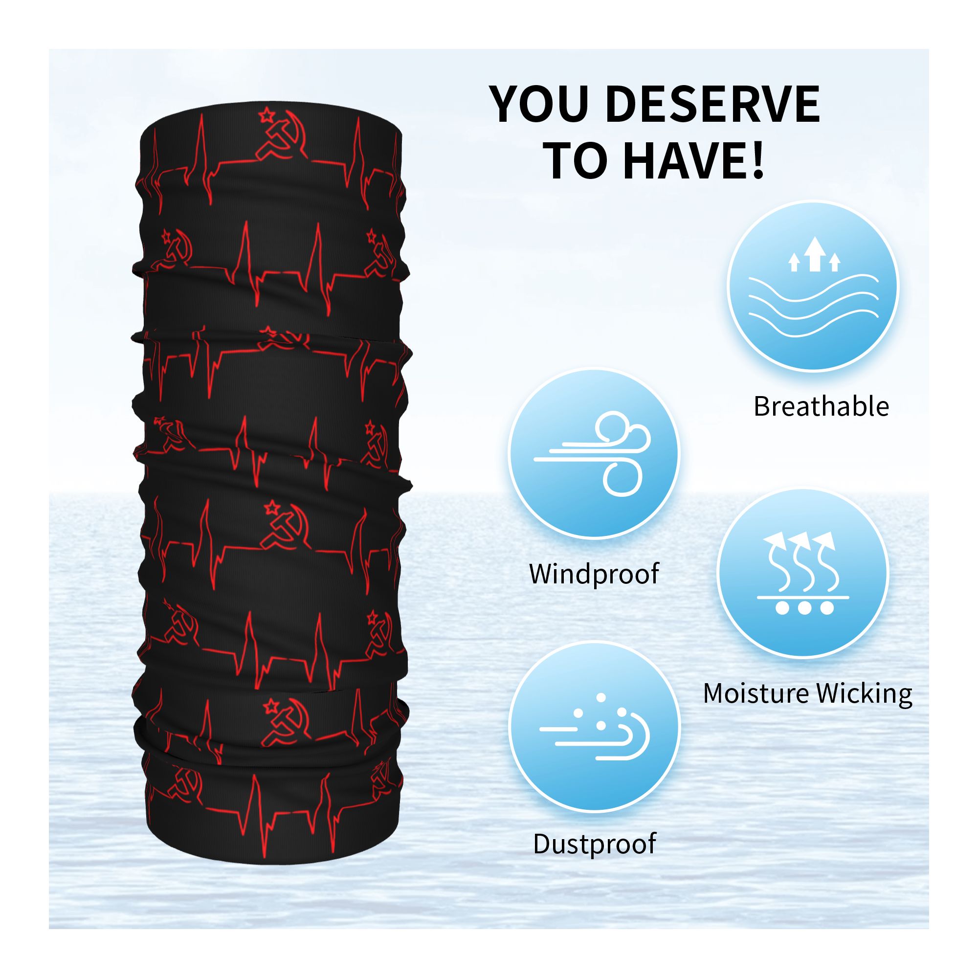 Chusta na szyję z motywem serc – Neck Warmer Tube recenzja i cena