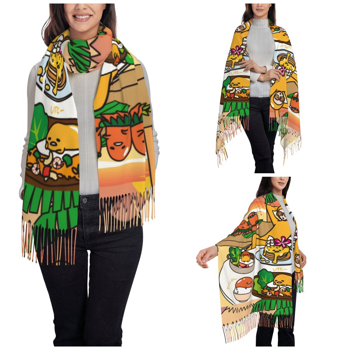 Szal damski z frędzlami Gudeta – Pashmina Wrap Large recenzja i cena