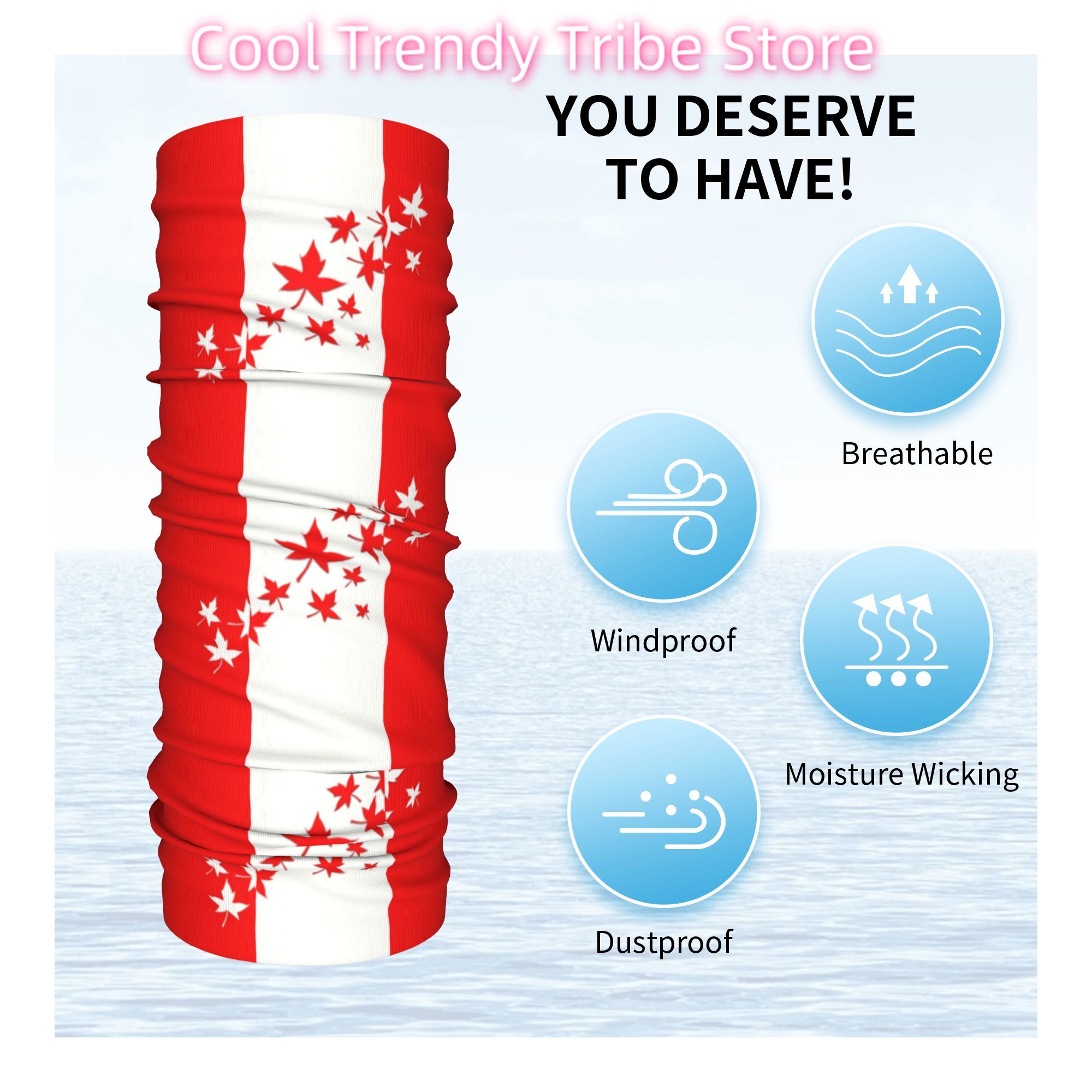 Opaska na głowę z motywem liśc – Neck Warmer Tube recenzja i cena