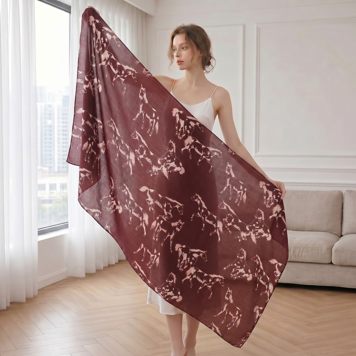 Szalik Damski Bawełniany Muzuł – Pashmina Wrap Large recenzja i cena
