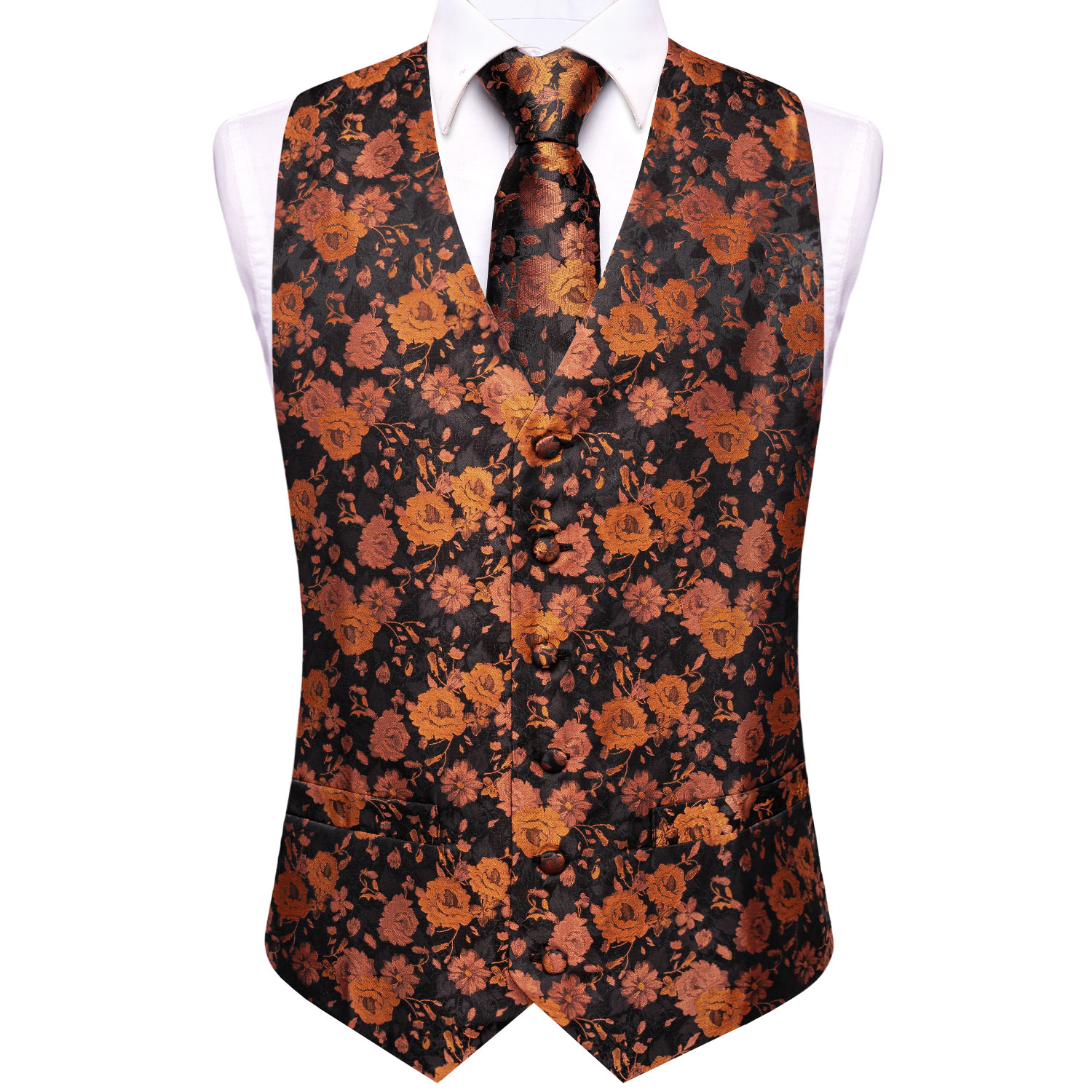 Czarno-brązowy męski zestaw ka – Pocket Square Set recenzja i cena